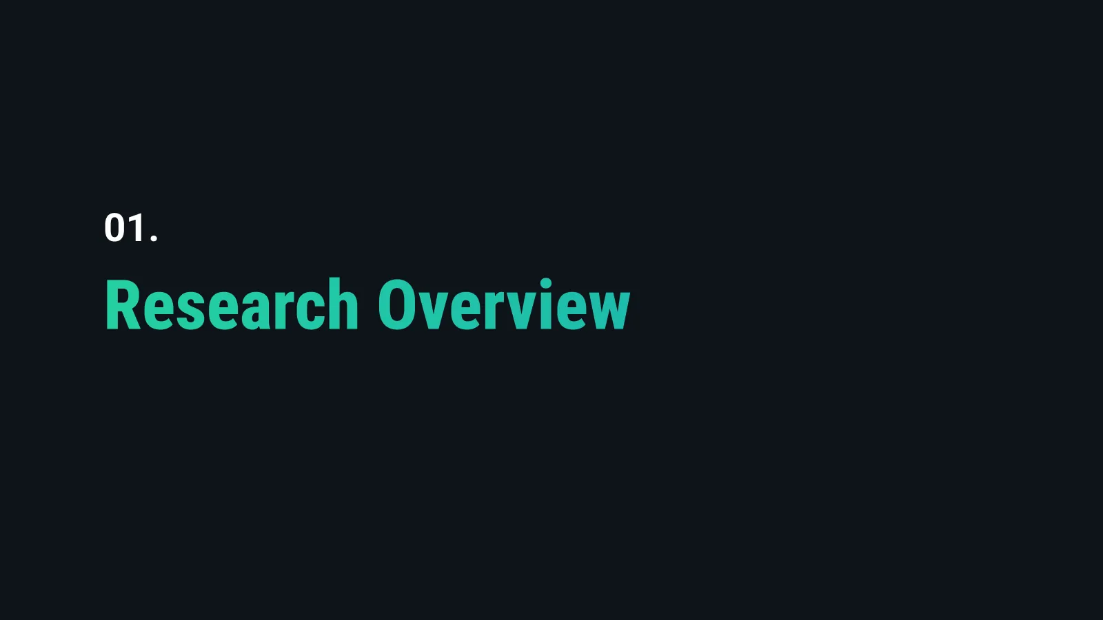 Slide chuyển phần 01: Research Overview