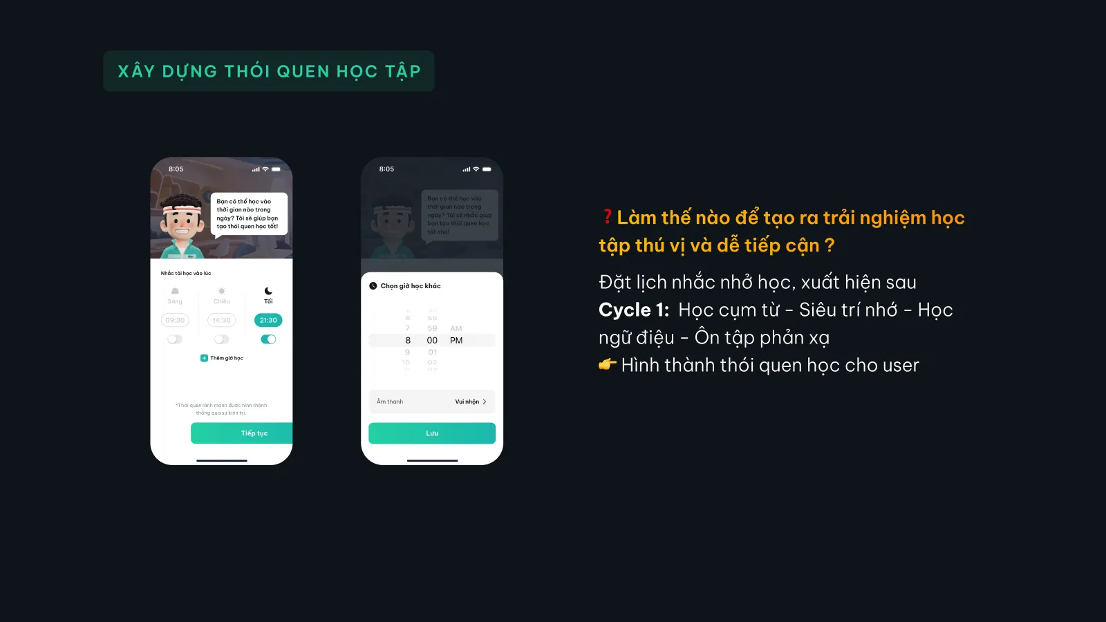 Bản trình bày The Coach, slide 41: Xây dựng thói quen học tập