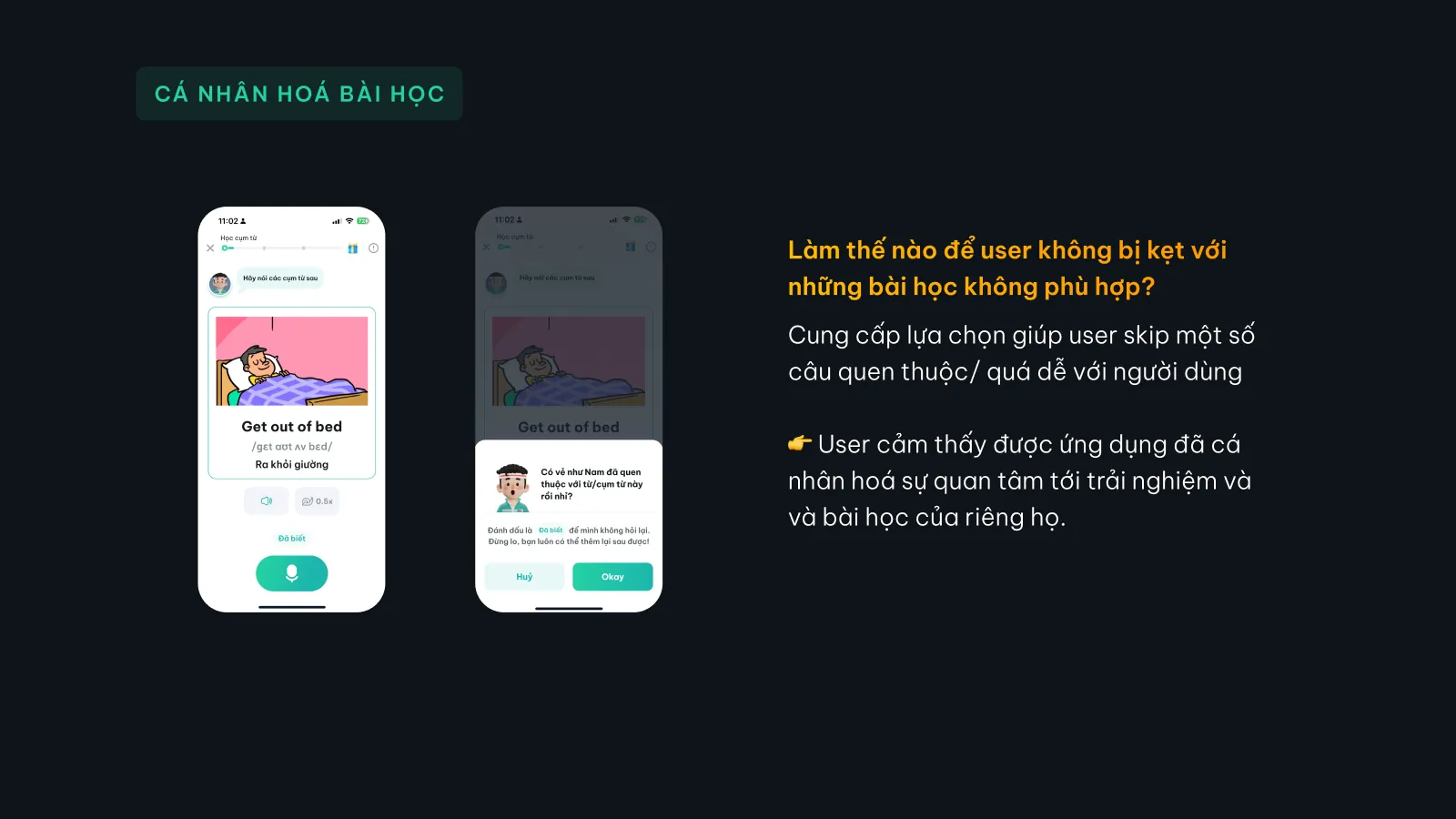 Bản trình bày The Coach, slide 42: Cá nhân hóa bài học