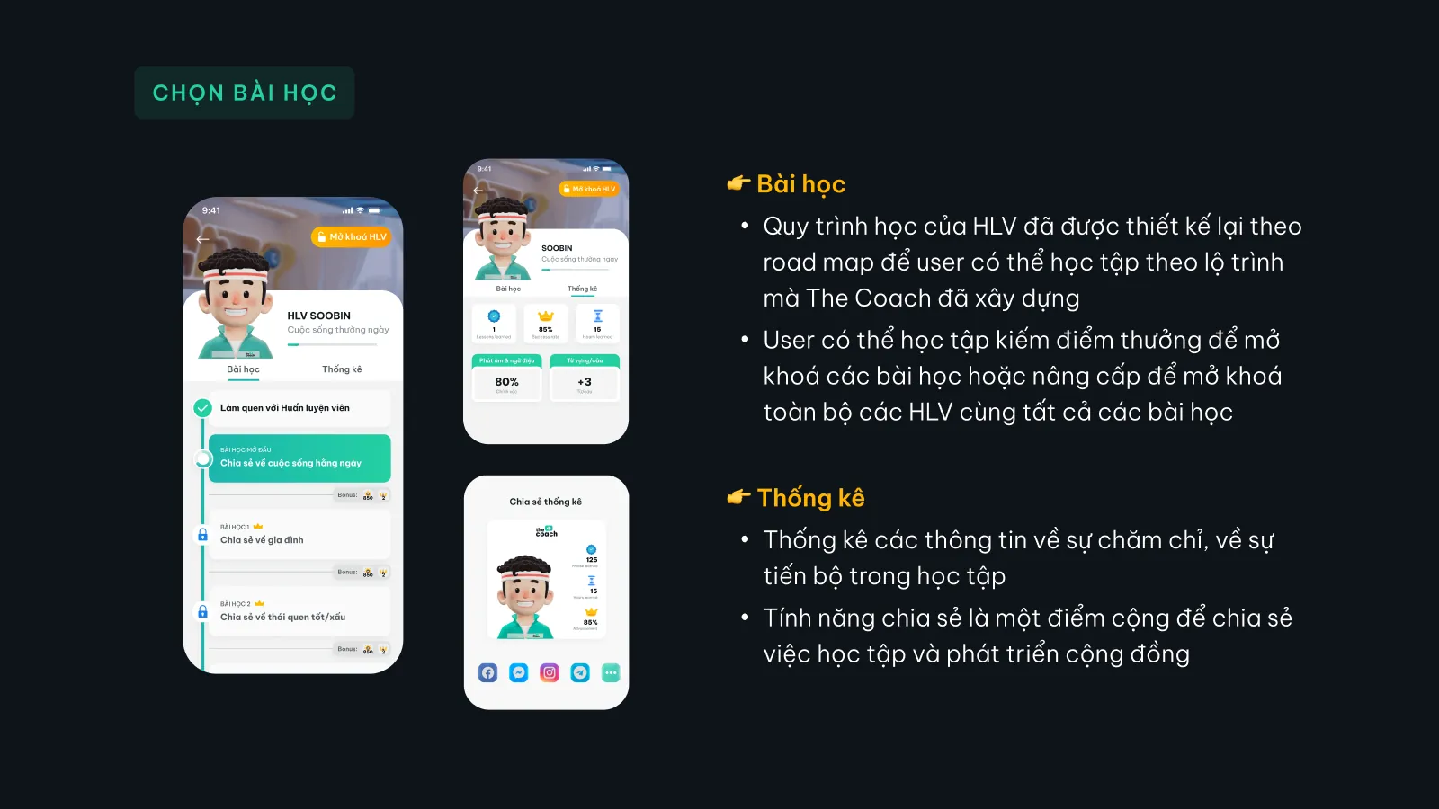 Bản trình bày The Coach, slide 54: Chọn bài học