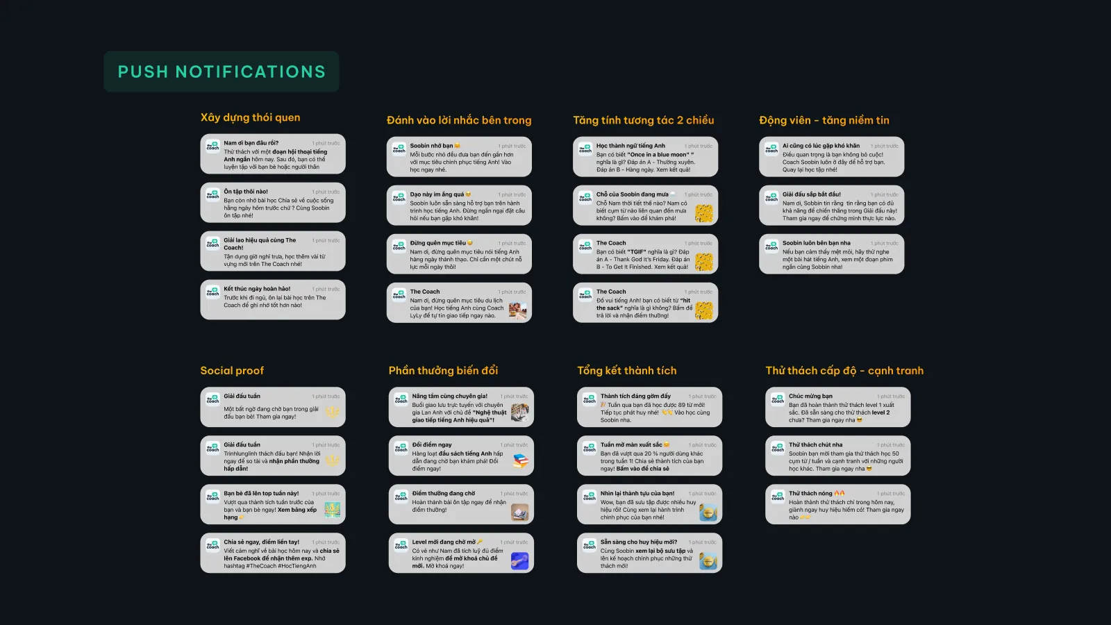 Bản trình bày The Coach, slide 61: Push notifications